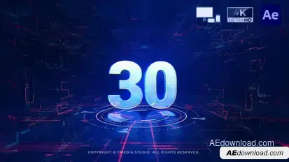 Digital Countdown V2 Elements template preview