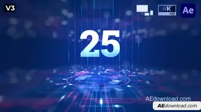 Digital Countdown V3 Elements template preview