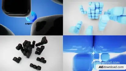 Digital Cubes Intro Logo Stings template preview