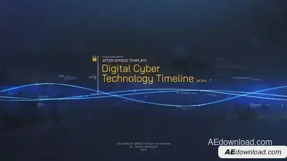 Digital Cyber Technology Timeline Video Displays template preview