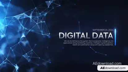 Digital Data Timeline Presentation Titles template preview