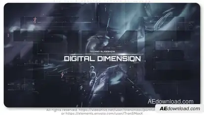 Digital Dimension Techno Slideshow Openers template preview