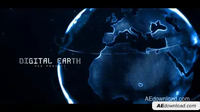 Digital Earth Titles template preview