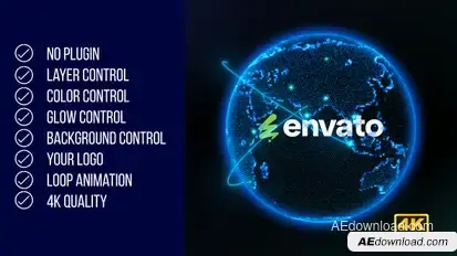 Digital earth logo Elements template preview