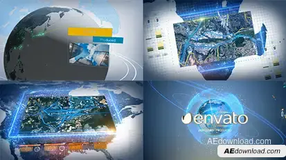 Digital Earth Motion Graphics Video Displays template preview