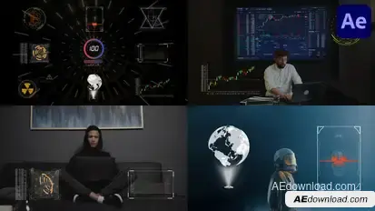Digital Futuristic Interface Pack for After Effects Elements template preview