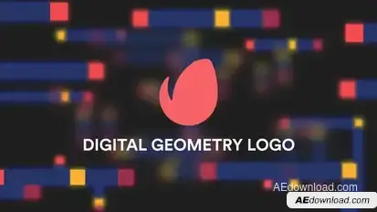 Digital Geometry Logo Reveal Openers template preview