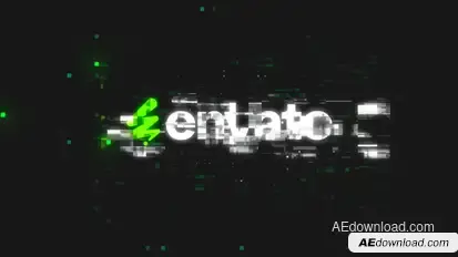 Digital Glitch Logo Logo Stings template preview