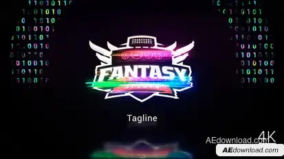 Digital Glitch Logo Reveal Logo Stings template preview