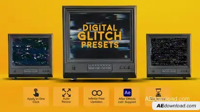 Digital Glitch Presets Elements template preview