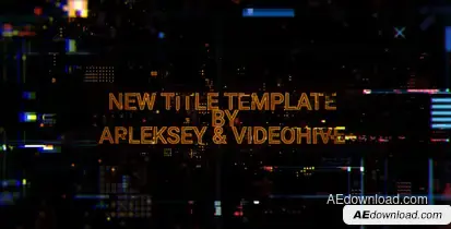Digital Glitch Titles Titles template preview
