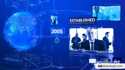 Digital Globe Timeline Slideshow Openers template preview