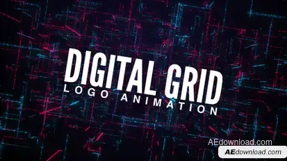 Digital Grid Logo Animation Logo Stings template preview