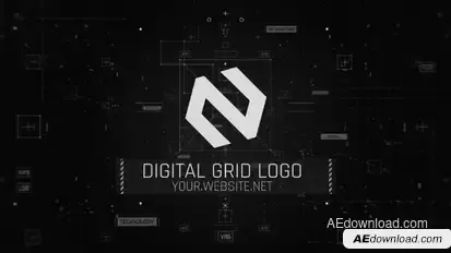 Digital Grid Logo Logo Stings template preview