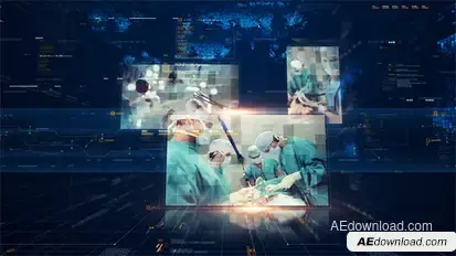 Digital Holographic Intro Video Displays template preview