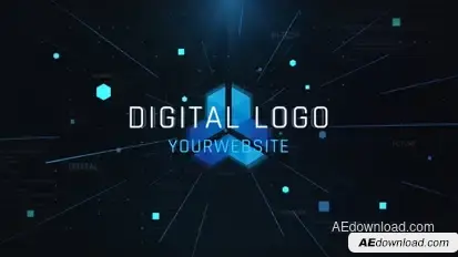 Digital Logo Opener Logo Stings template preview