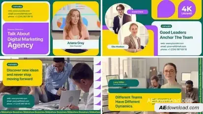 Digital Marketing Agency | Corporate Company Slideshow Openers template preview