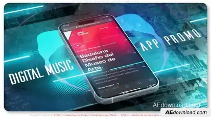 Digital Music App Promo Product Promo template preview