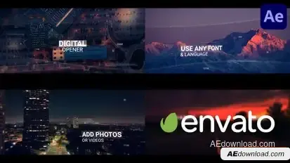 Videohive Digital Opener for After Effects Openers template preview