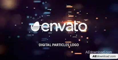 Digital Particles Logo Logo Stings template preview