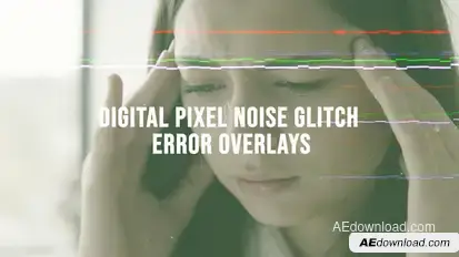 Digital Pixel Noise Glitch Error Overlays Elements template preview