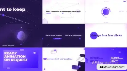 Digital Presentation Titles template preview
