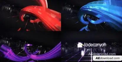 Digital Ribbon Logo Reveal Logo Stings template preview