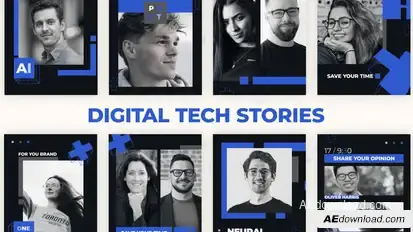 Digital Tech Stories Openers template preview
