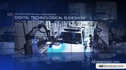 Digital Technological Slideshow Video Displays template preview