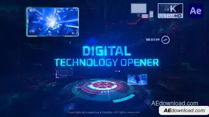 Digital Technology Opener Titles template preview