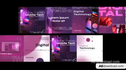 Digital Technology Post Social Media Product Promo template preview