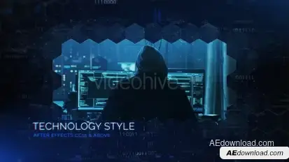 Digital Technology Slideshow Video Displays template preview
