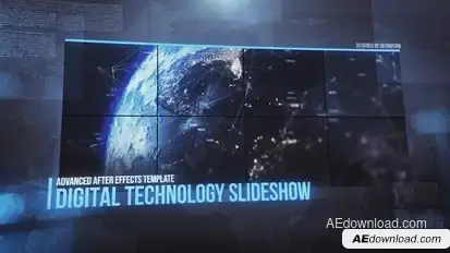 Digital Technology Slideshow Video Displays template preview