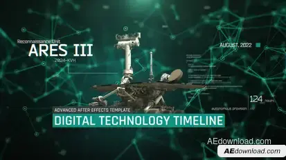Digital Technology Timeline Video Displays template preview