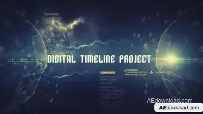 Digital Timeline Project Video Displays template preview
