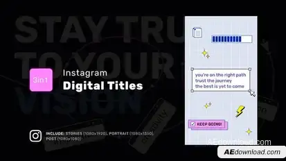 Digital Titles Reels Video Displays template preview