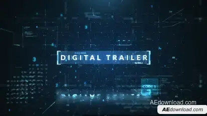 Digital Trailer Titles template preview