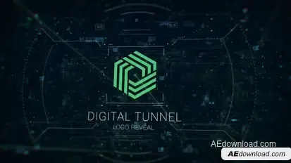 Digital Tunnel Logo Logo Stings template preview