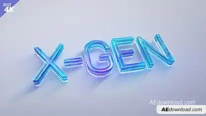 Digital White Clean 3D Logo Gloss Elements template preview