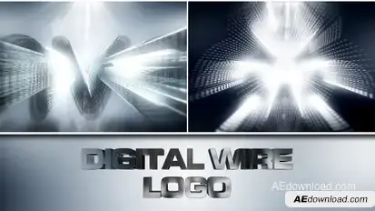 Digital Wire Logo Logo Stings template preview
