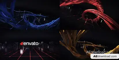 Digital Wire Ribbon Logo Reveals Logo Stings template preview