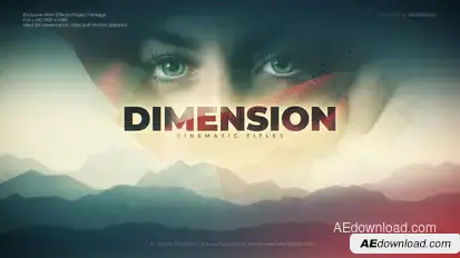 Dimension Cinematic title Titles template preview