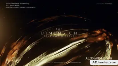 Dimension Cinematic Title Titles template preview