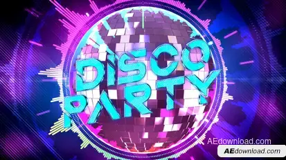 Disco Party Opener Titles template preview