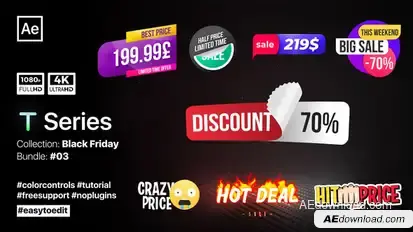 Discount Pricing Elements Titles template preview