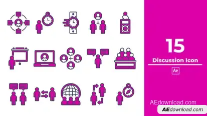 Discussion Icon After Effect Elements template preview