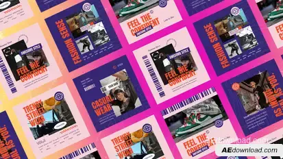 Displaced Streetwear Instagram Posts Product Promo template preview