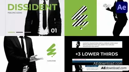Dissident Opener for After Effects Openers template preview