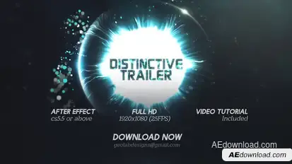 Distinctive Cinematic Trailer  l  Particles Lights Trailer  l  Particles Waves Trailer Titles template preview