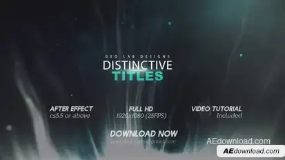 Distinctive Titles  l  Particles Lights Titles  l  Lines Waves Titles Titles template preview